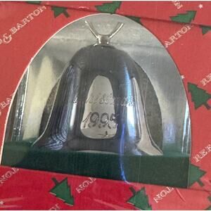 Reed and Barton 1995 Bell 3" tall/2.5" wide Vintage Christmas Bell Silver Plated